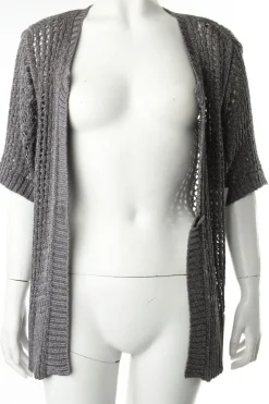 Strickbekleidung>Bonita Häkel Cardigan Größe 42 grau