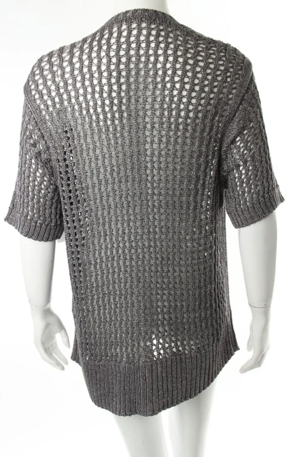 Strickbekleidung>Bonita Häkel Cardigan Größe 42 grau