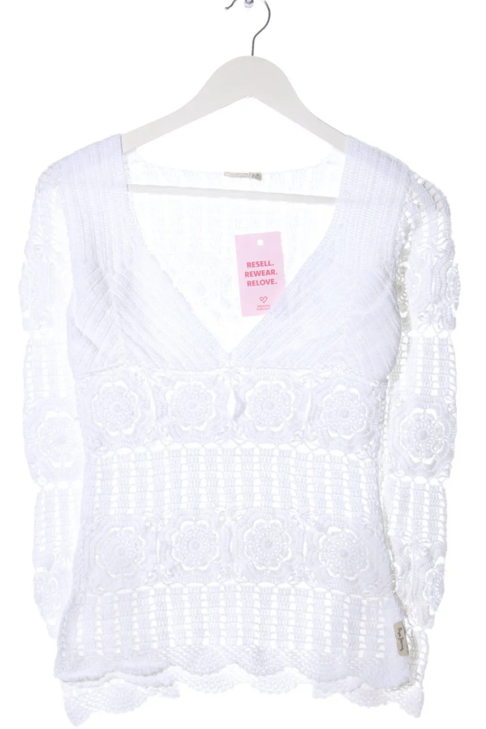 Strickbekleidung>Pepe Jeans Häkel Cardigan Größe 38 weiß