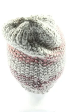Mützen>Gina Benotti Häkelmütze Größe 52 hellgraupink