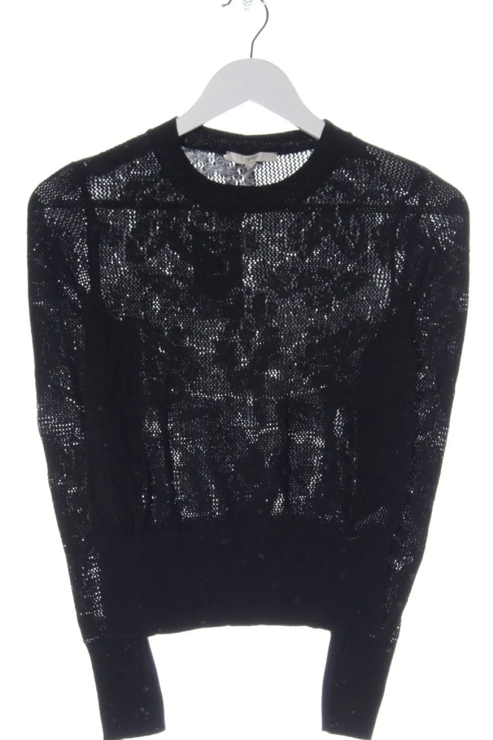 Pullover>Esprit Häkelpullover Größe 36 schwarz
