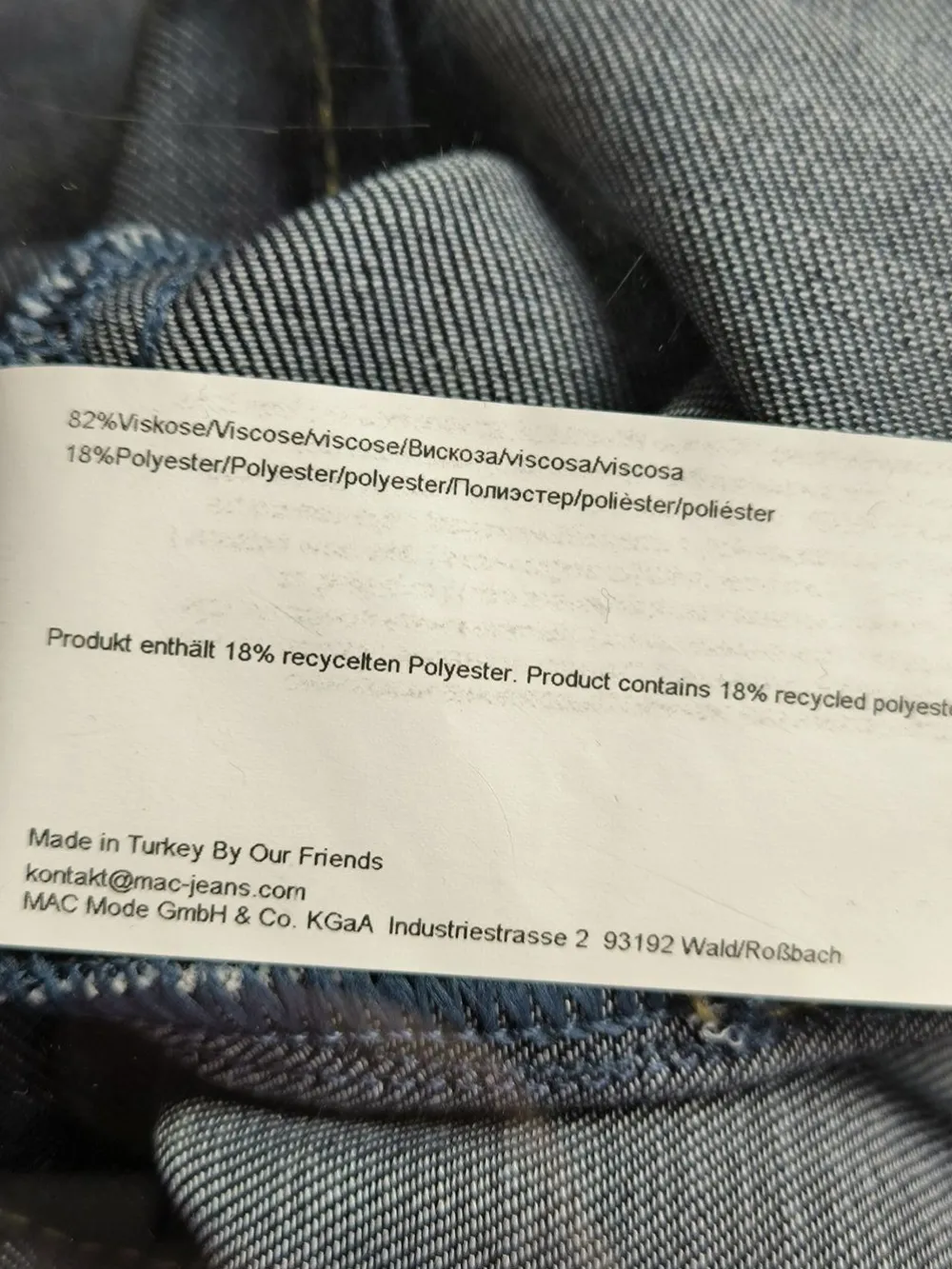 Hemden>Mac Jeanshemd Größe 36 schwarz