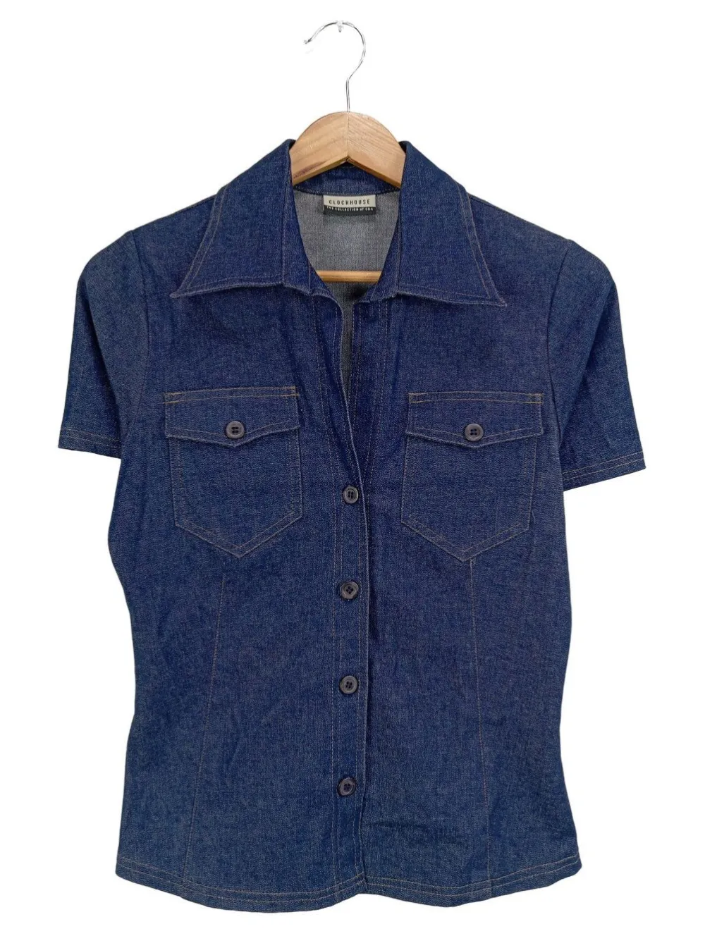 Hemden>Clockhouse Jeanshemd Größe 36 blau