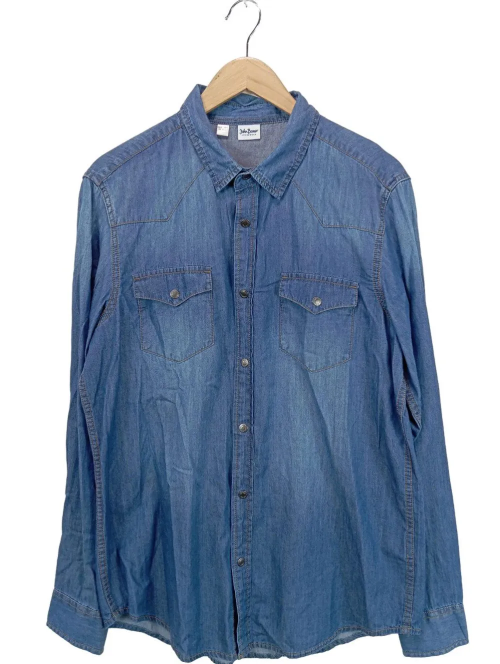 Hemden>John Baner Jeanshemd Größe 40 blau