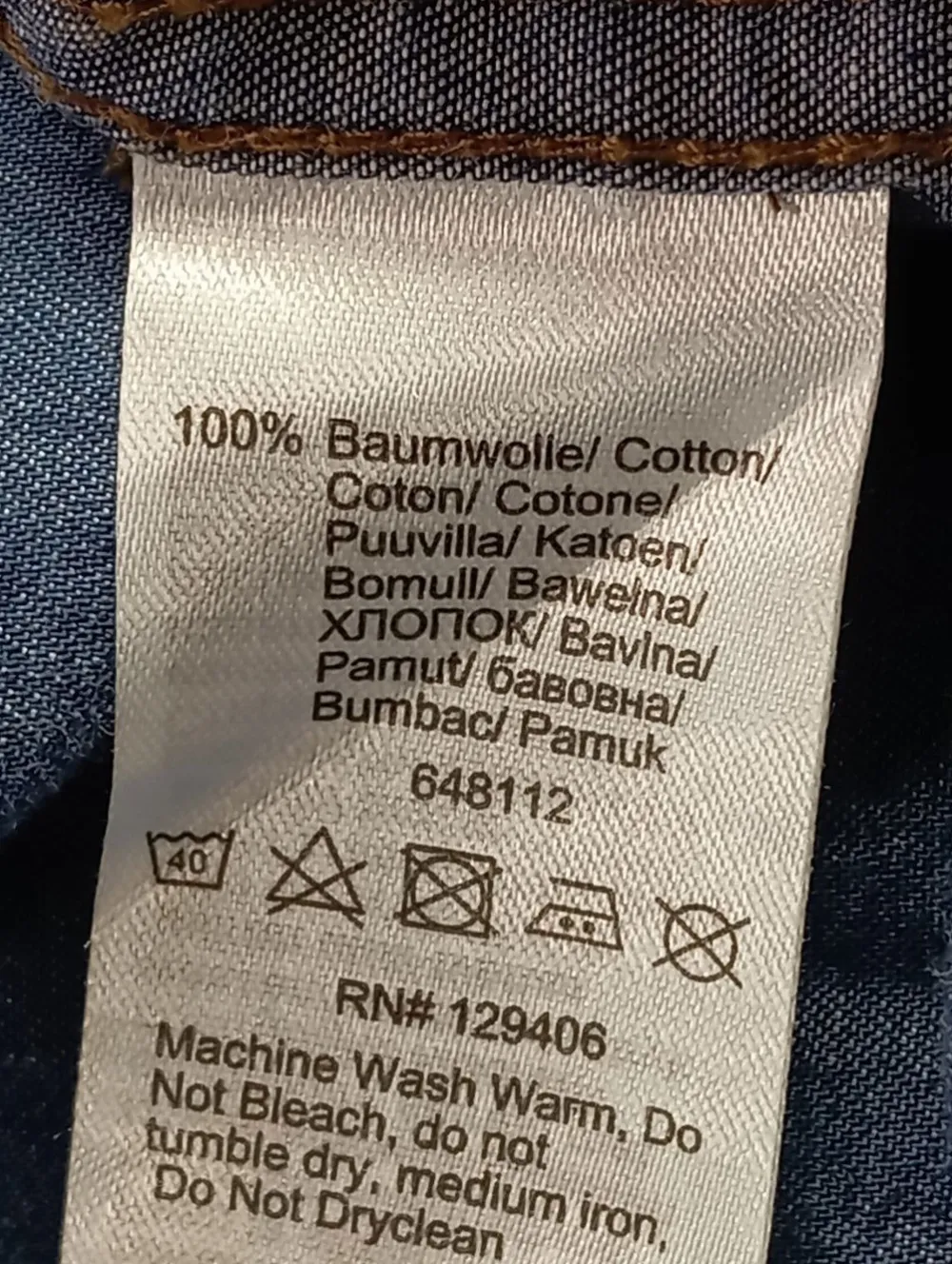 Hemden>John Baner Jeanshemd Größe 40 blau