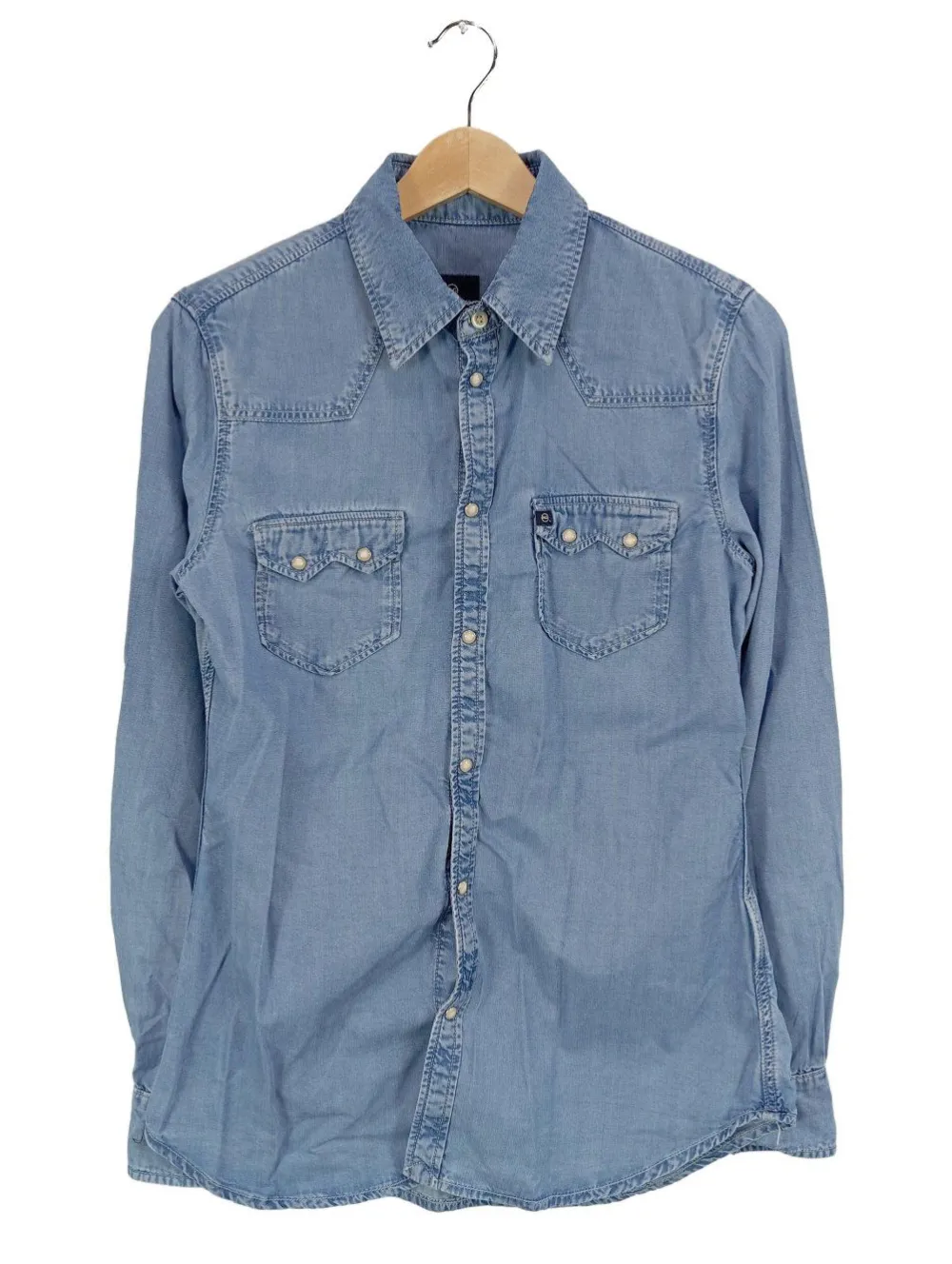 Hemden>Adriano Goldschmied Jeanshemd Größe 36 blau