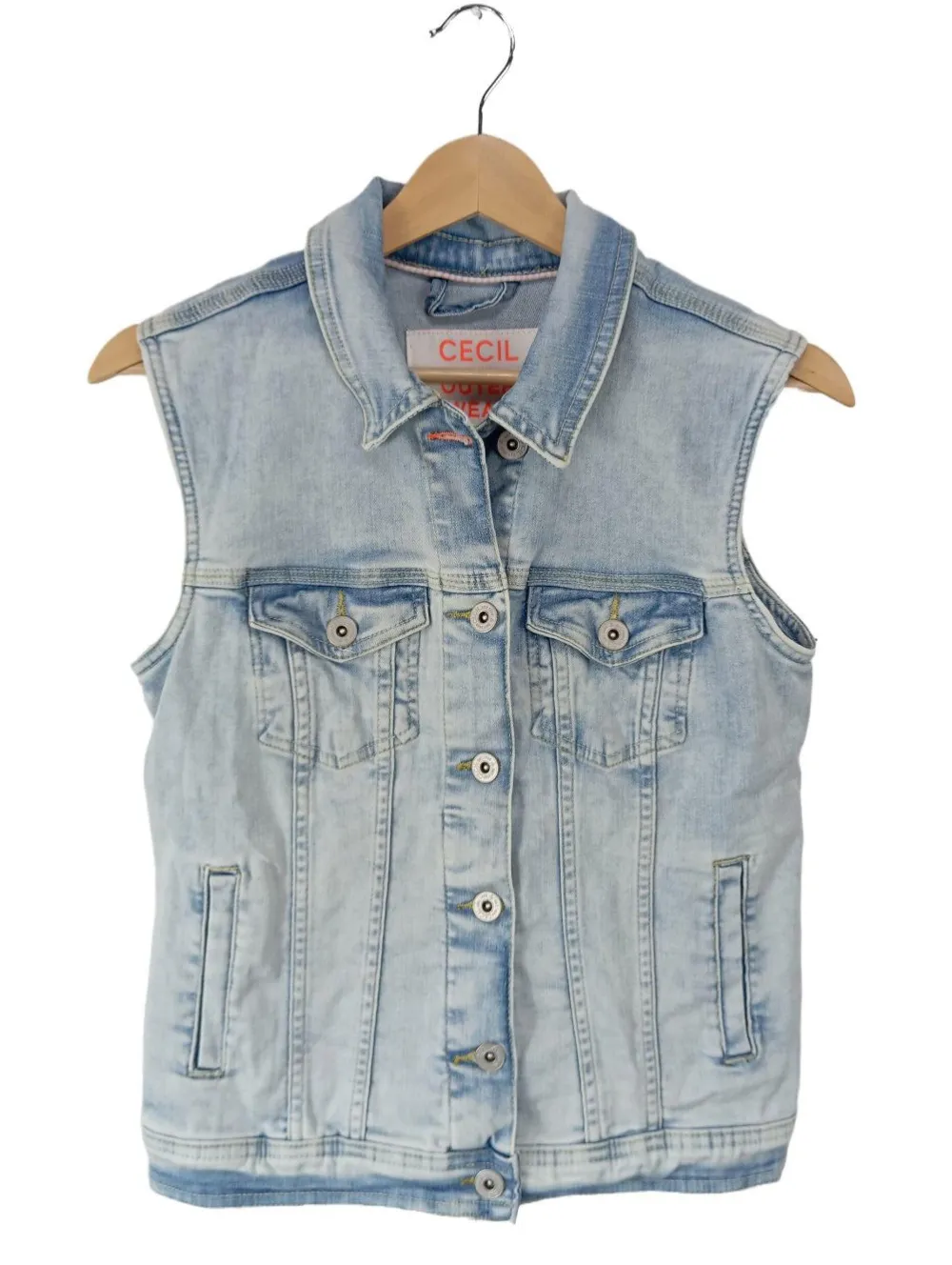 Westen>Cecil Jeansweste Größe 34 blau