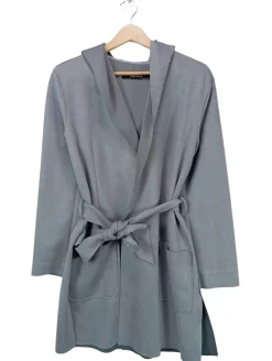 Mäntel>Zara Basic Kapuzenmantel Größe 36 hellgrau