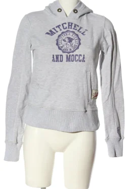 Sweats> Kapuzensweatshirt Größe 36 hellgrau