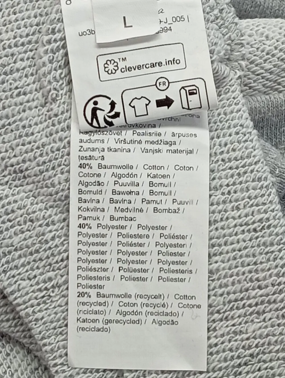 Sweats>Anna field Kapuzensweatshirt Größe 40 hellgrau