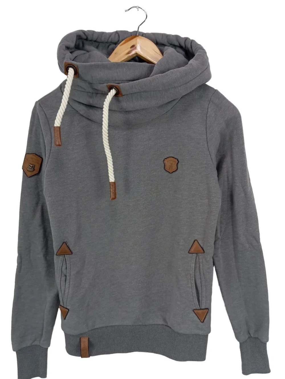 Sweats>Naketano Kapuzensweatshirt Größe 36 hellgrau