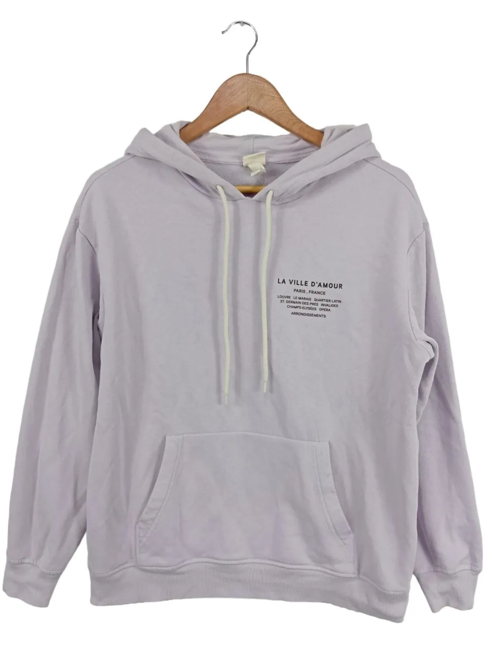 Sweats>H&M Kapuzensweatshirt Größe 36 hellgrau