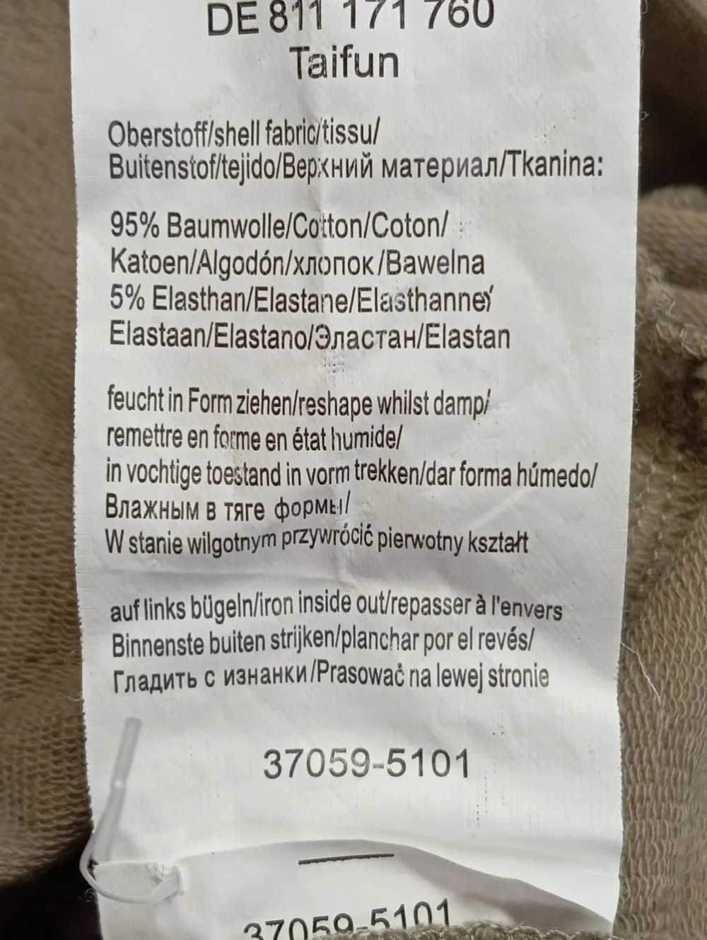 Sweats>Taifun Kapuzensweatshirt Größe 36 khaki