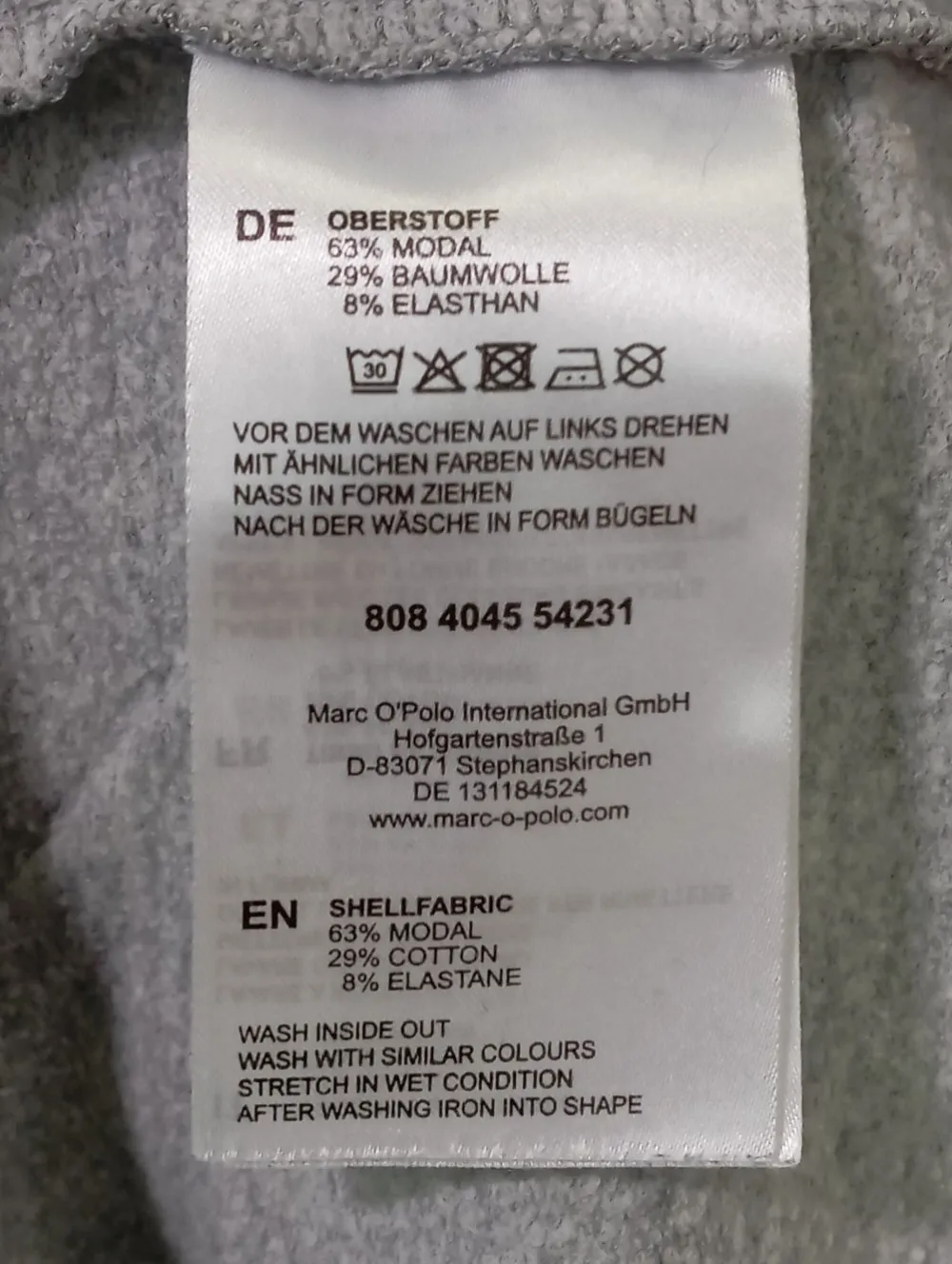 Sweats>Marc Ou2019Polo Kapuzensweatshirt Größe 40 hellgrau