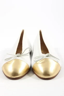 Ballerinas>Unu00fctzer Klassische Ballerinas Größe 36 weißgoldfarben