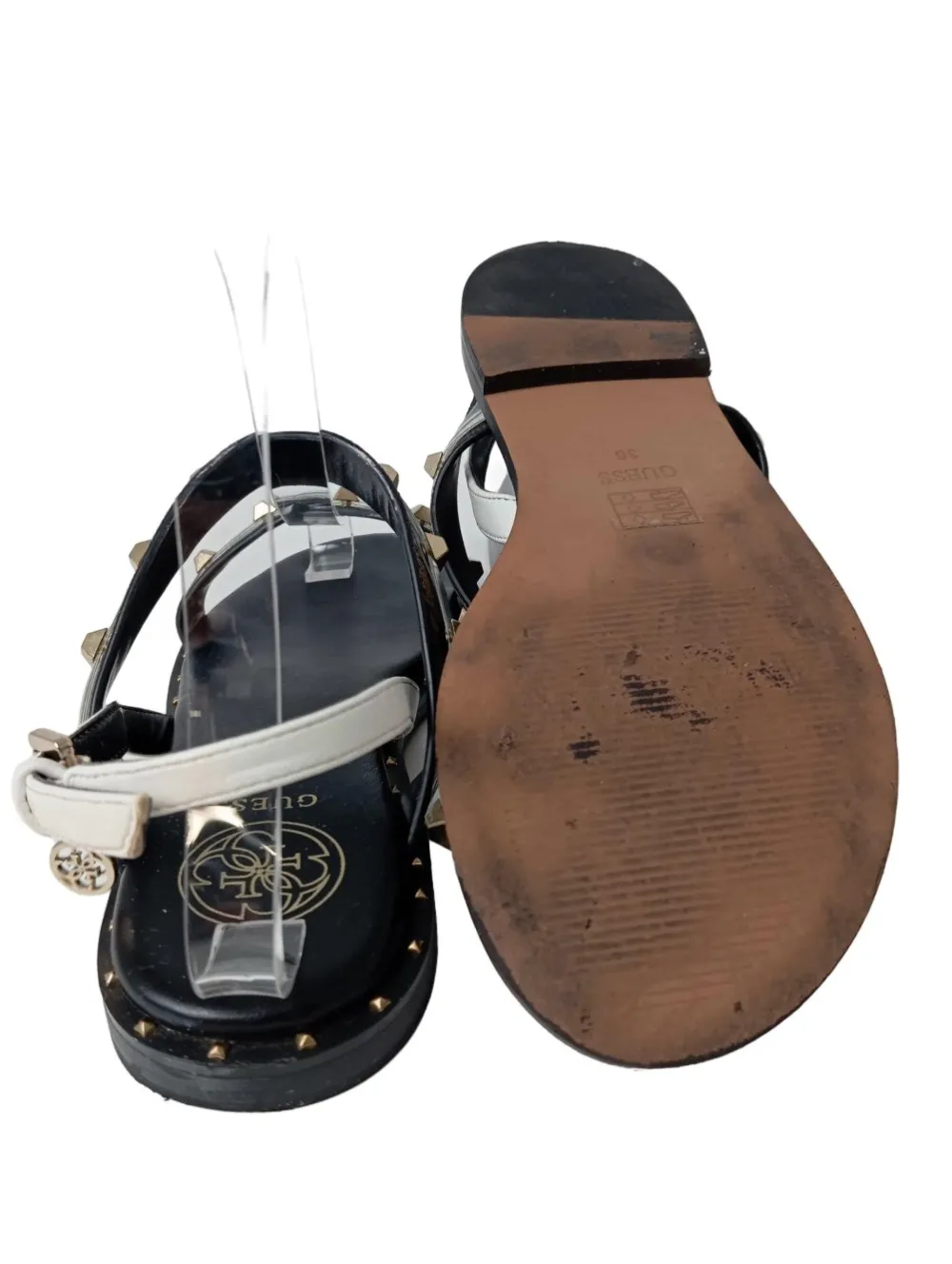 Sandalen>Guess Komfort-Sandalen Größe 36 schwarzcreme