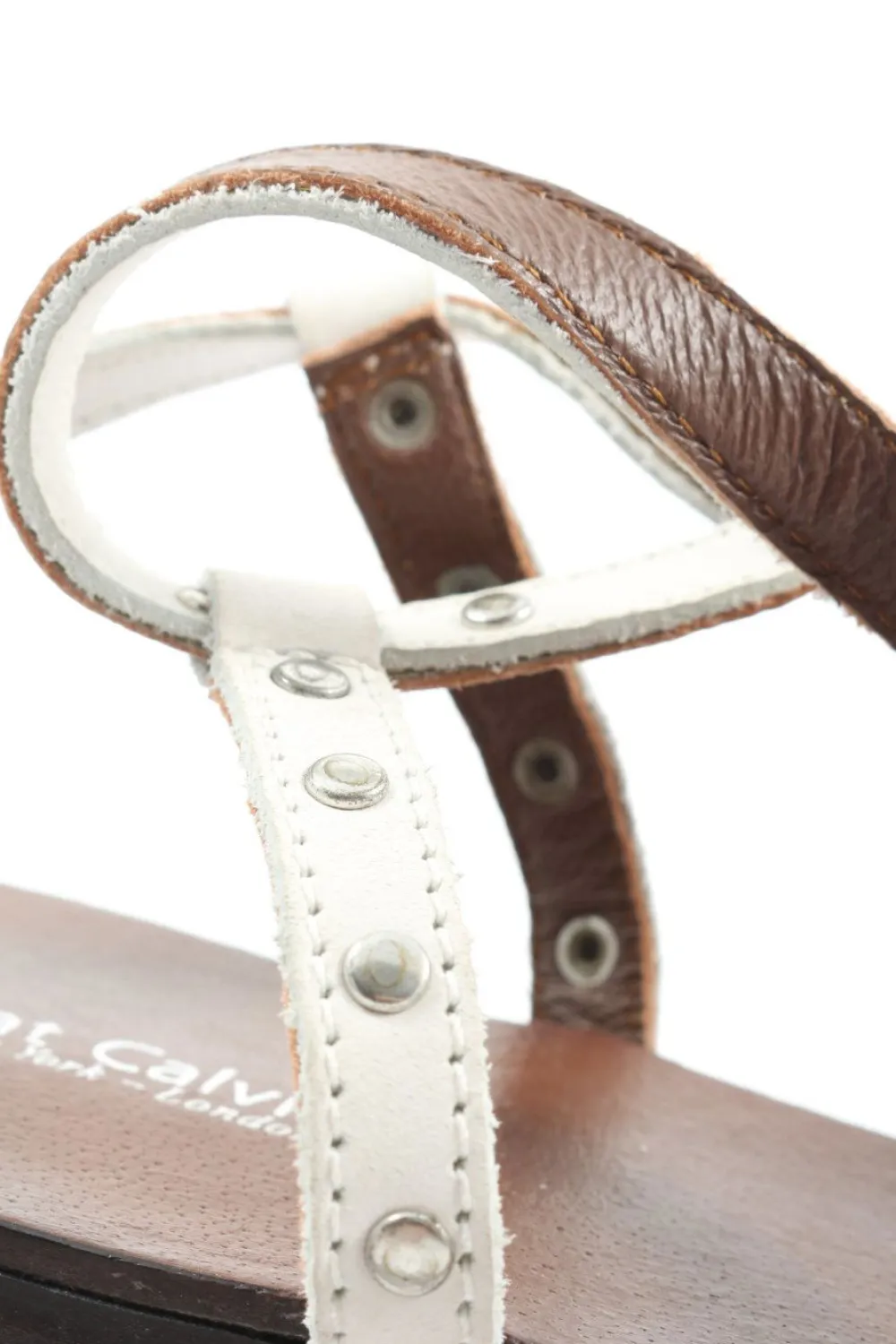 Sandalen>Pat Calvin Komfort-Sandalen Größe 40 weißbraun