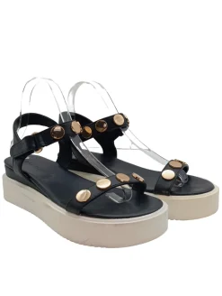 Sandalen>Inuovo Komfort-Sandalen Größe 39 schwarzgoldfarben