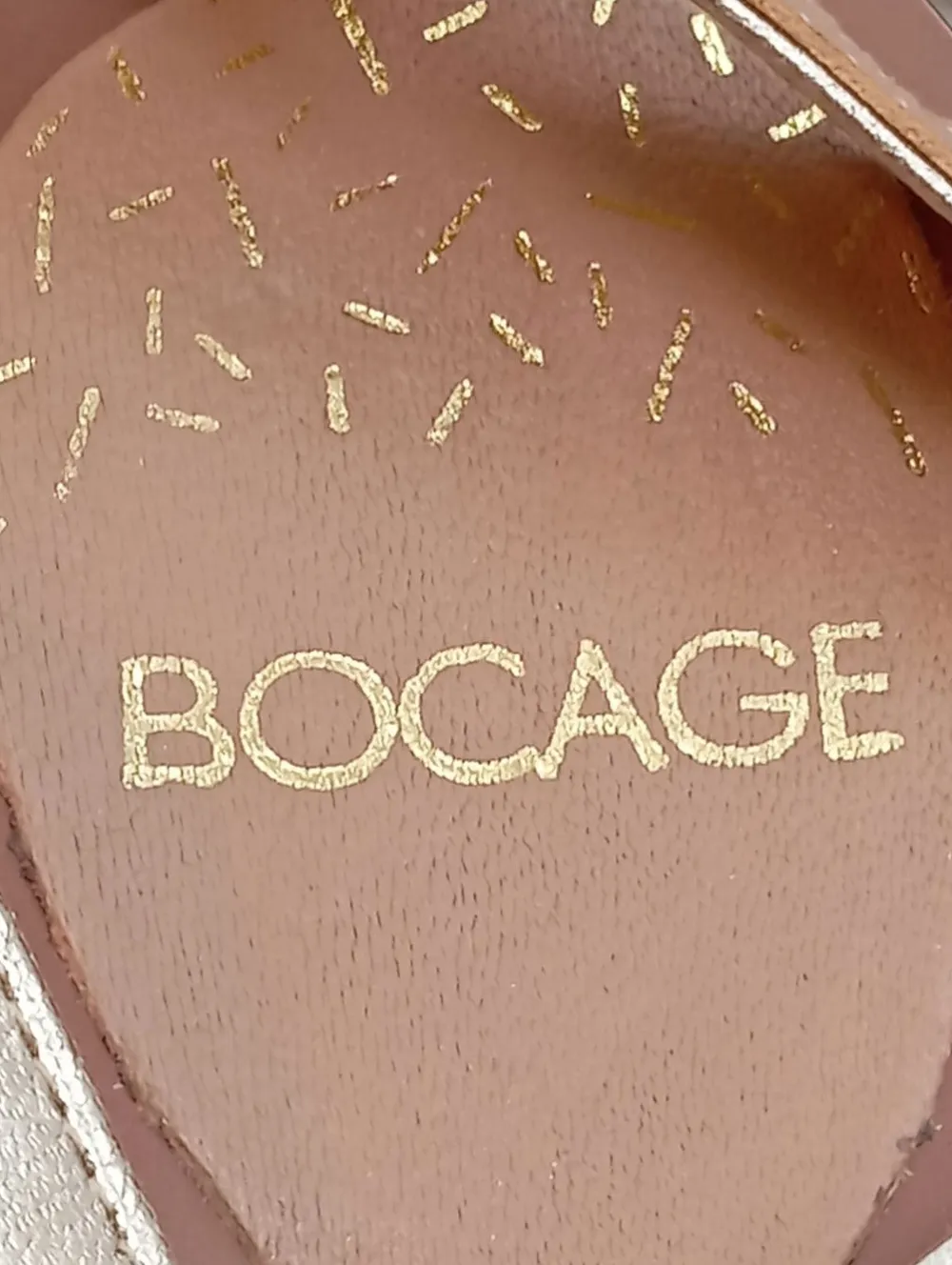 Sandalen>Bocage Komfort-Sandalen Größe 38 goldfarben