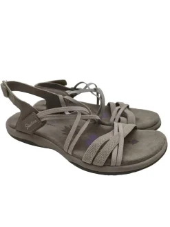 Sandalen>Skechers Komfort-Sandalen Größe 38 hellgrau