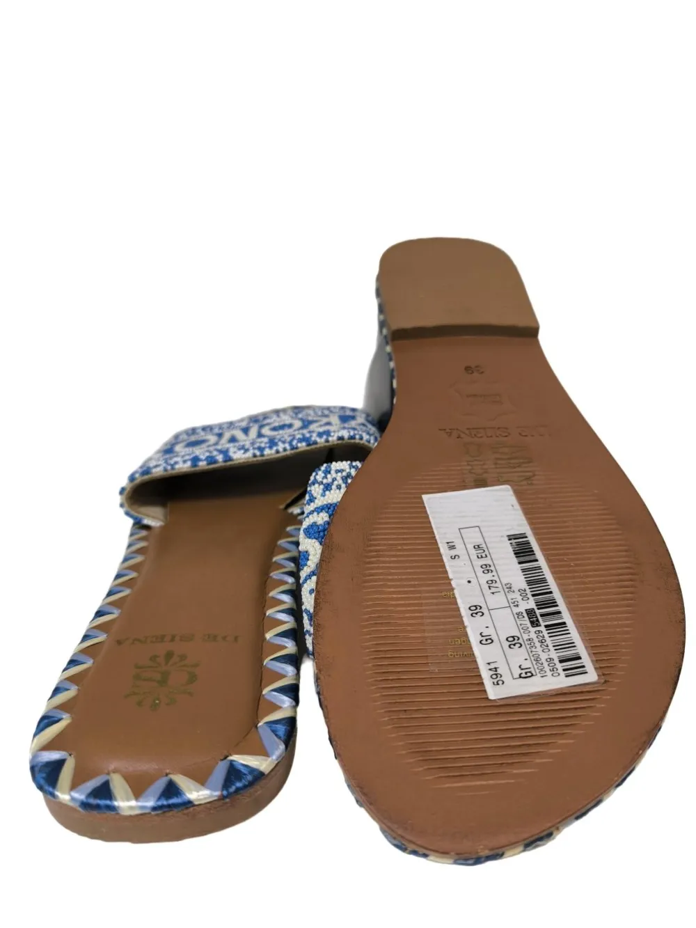 Sandalen>DE SIENA Komfort-Sandalen Größe 39 blauweiß