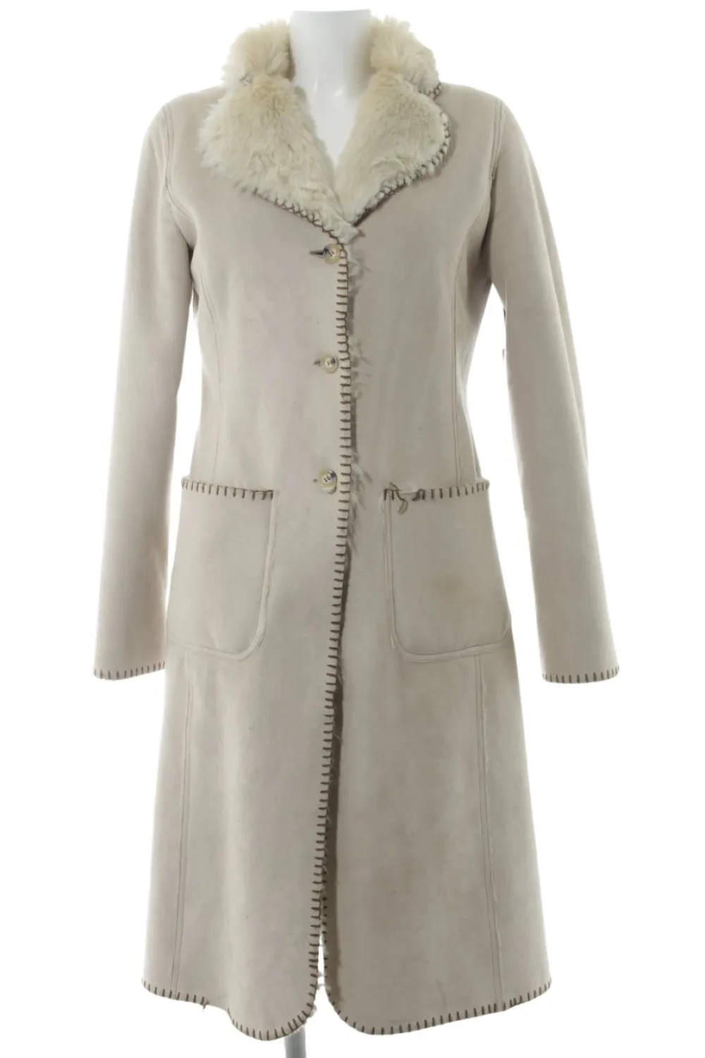 Mäntel>Piu00fa & Piu00fa Kunstfellmantel Größe 36 hellbeige