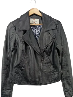 Jacken>attrattivo Kunstlederjacke Größe 36 schwarz