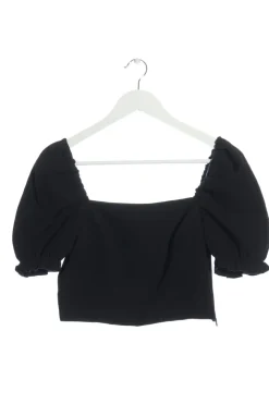 Blusen>Anika Teller x NA-KD Kurzarm-Bluse Größe 36 schwarz