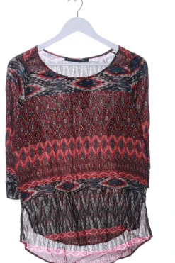 Blusen>Zara Basic Kurzarm-Bluse Größe 34 rotschwarz