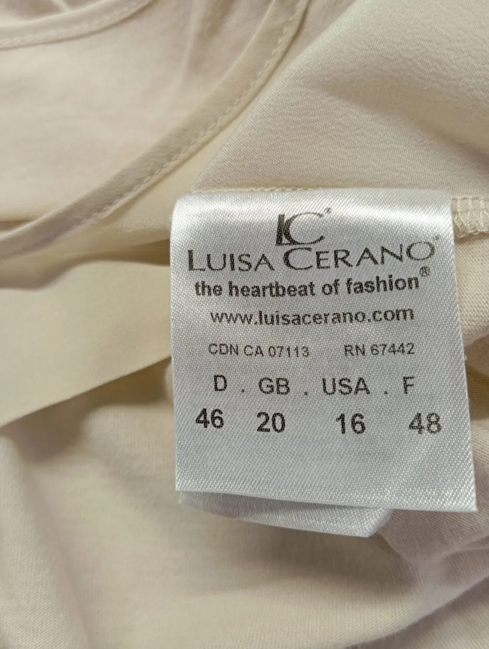 Blusen>Luisa Cerano Kurzarm-Bluse Größe 46 wollweiß