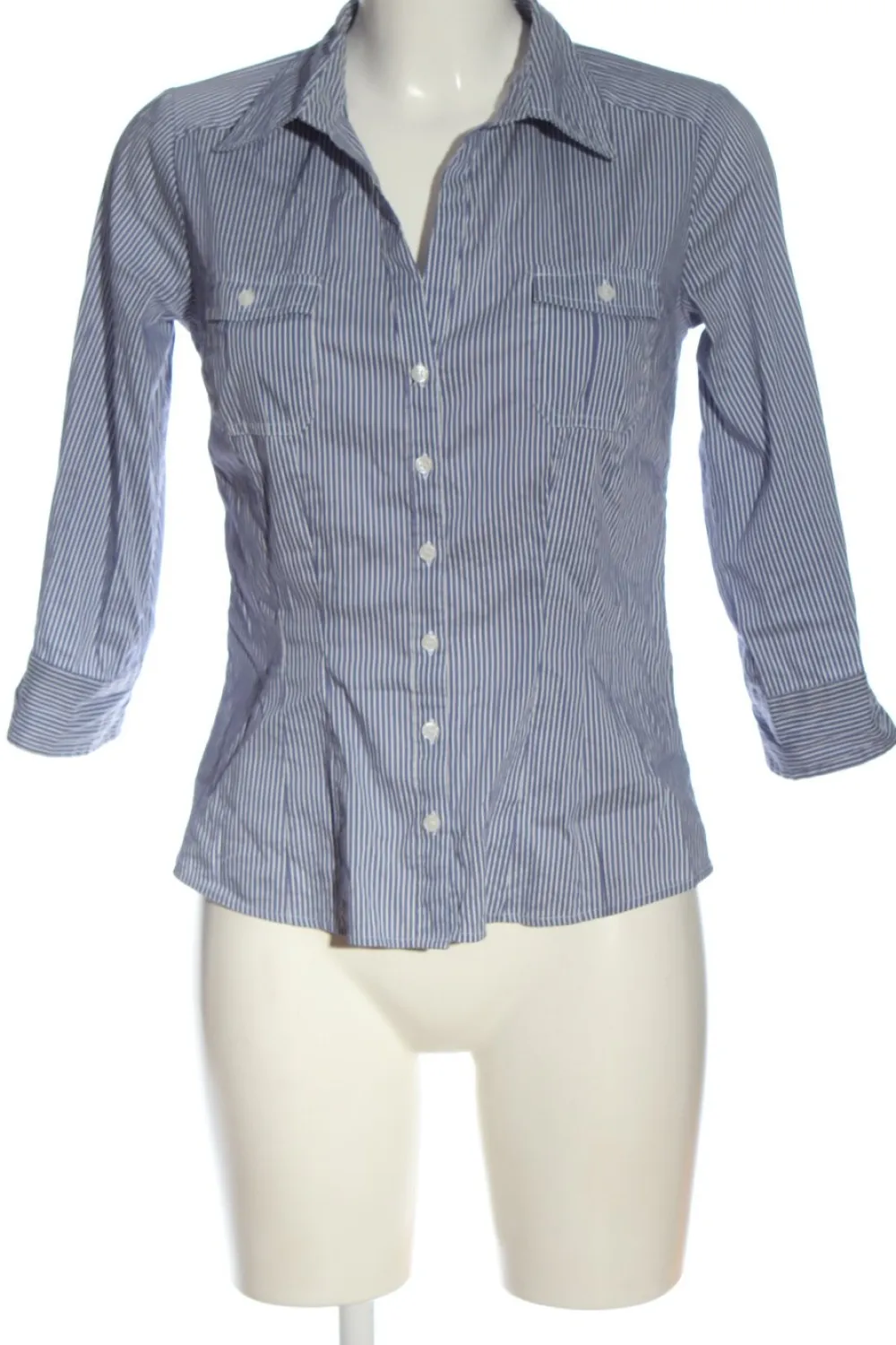 Hemden>H&M Kurzarmhemd Größe 36 blauweiß