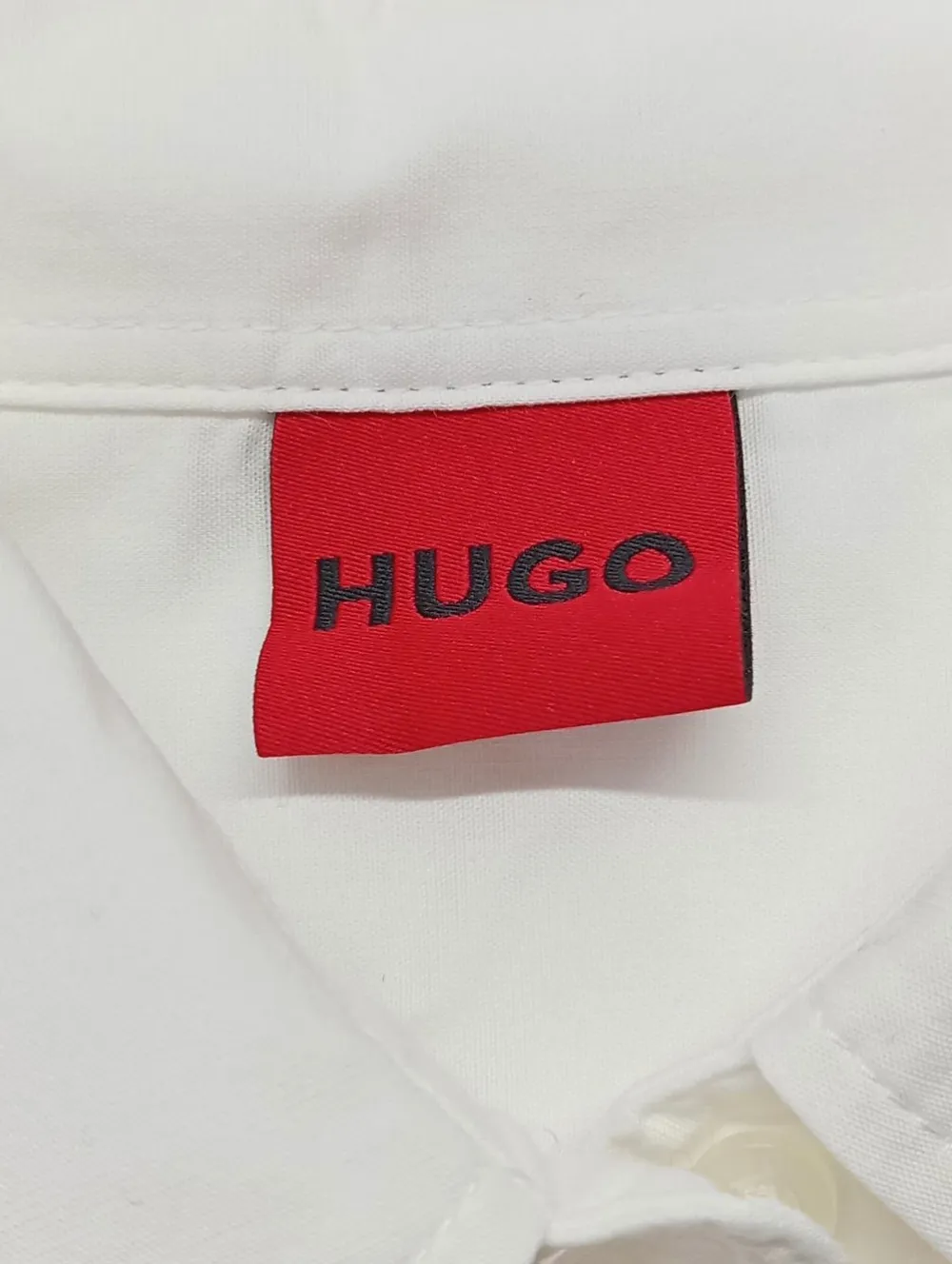 Hemden>Hugo Boss Kurzarmhemd Größe 40 weiß