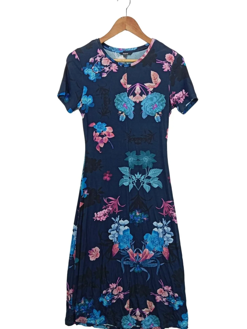 Kleider>Desigual Kurzarmkleid Größe 36 blau