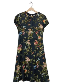 Kleider>H&M Richard Allen Kurzarmkleid Größe 40 schwarzkhaki