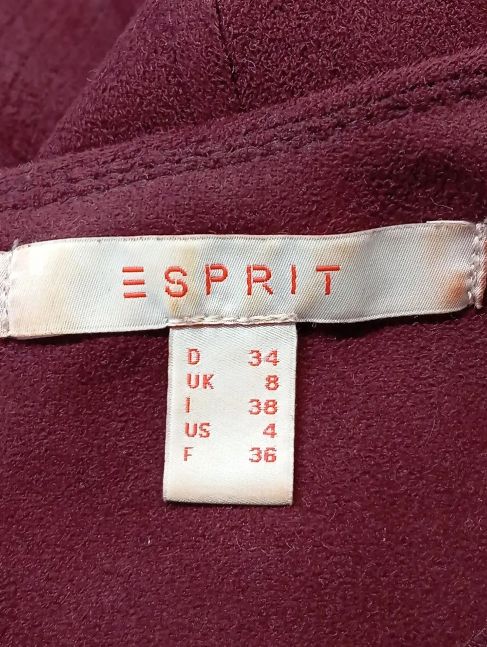 Kleider>Esprit Kurzarmkleid Größe 34 rot