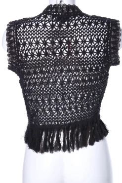 Strickbekleidung>Topshop Kurzarmstrickjacke Größe 36 schwarz