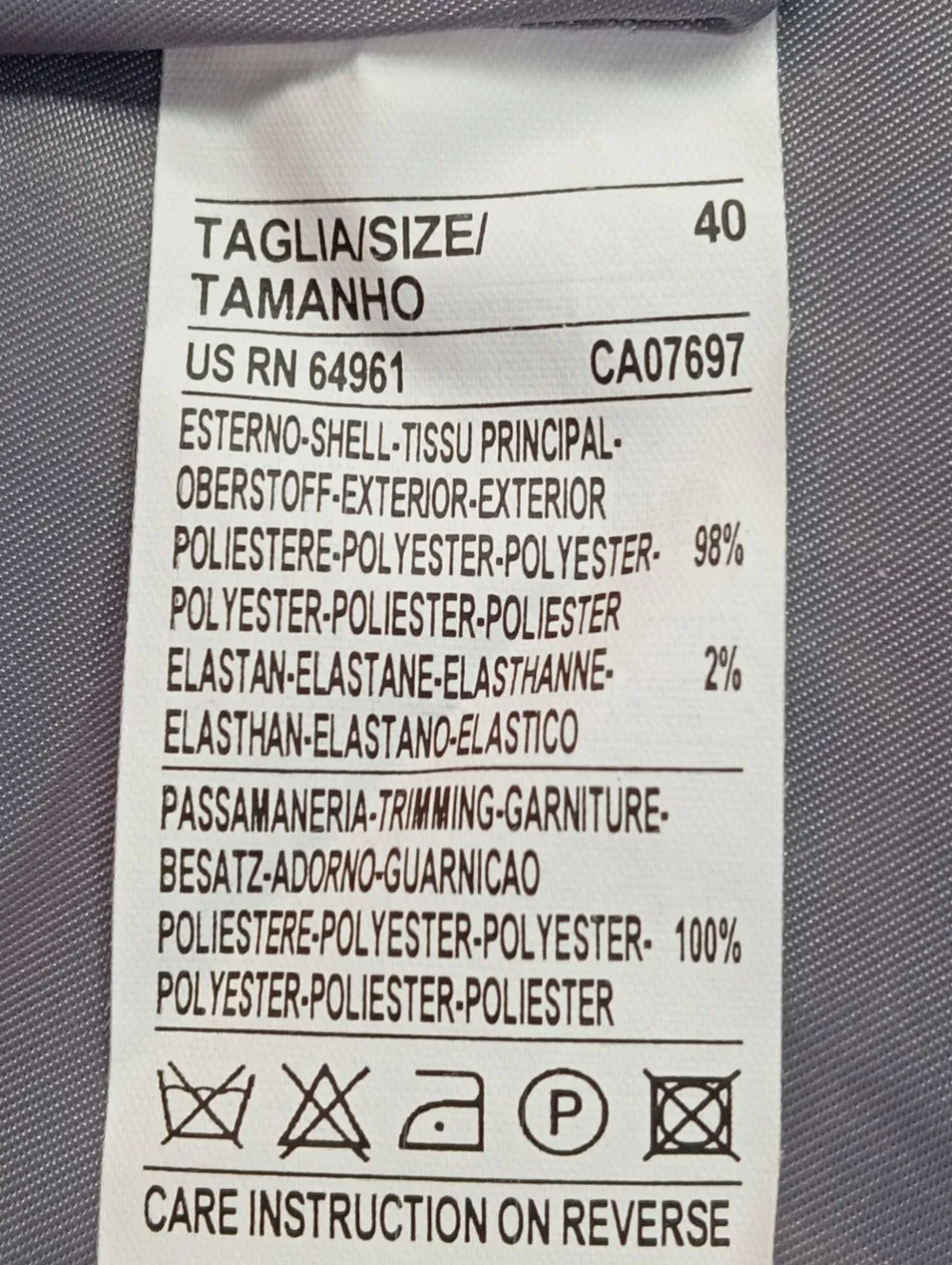 Blazer>United Colors of Benetton Kurz-Blazer Größe 40 hellgrau