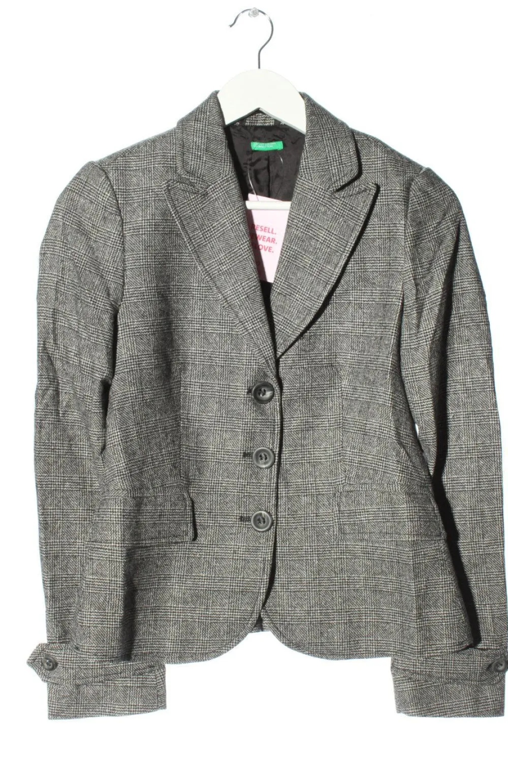 Blazer>United Colors of Benetton Kurz-Blazer Größe 34 hellgrau