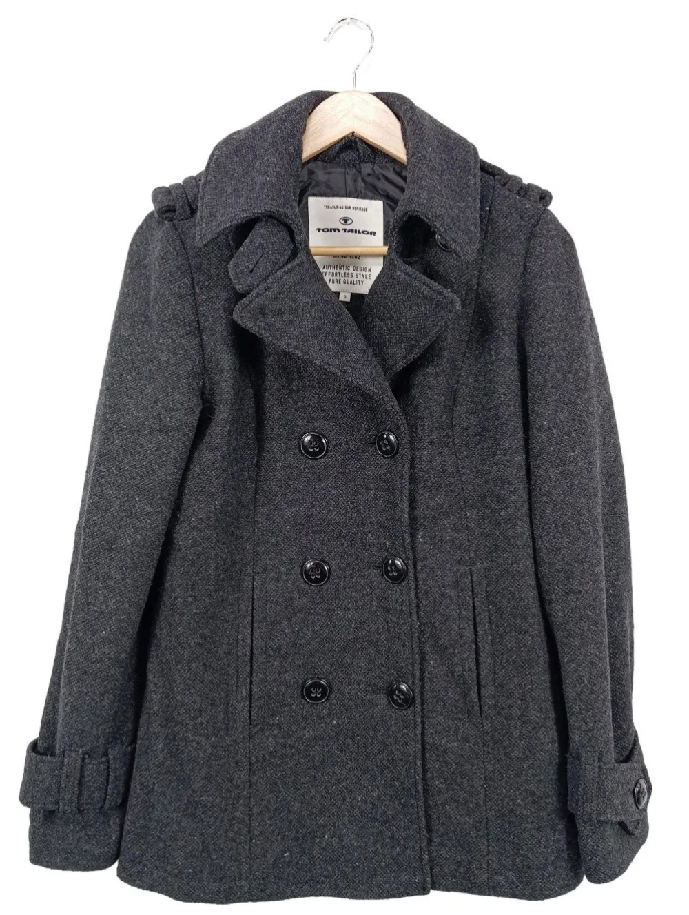 Mäntel>Tom Tailor Kurzmantel Größe 36 hellgrau