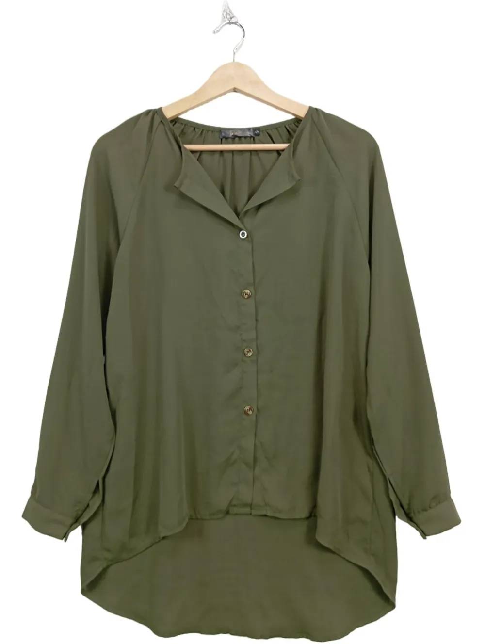 Blusen>Vidarton Langarm-Bluse Größe 36 khaki