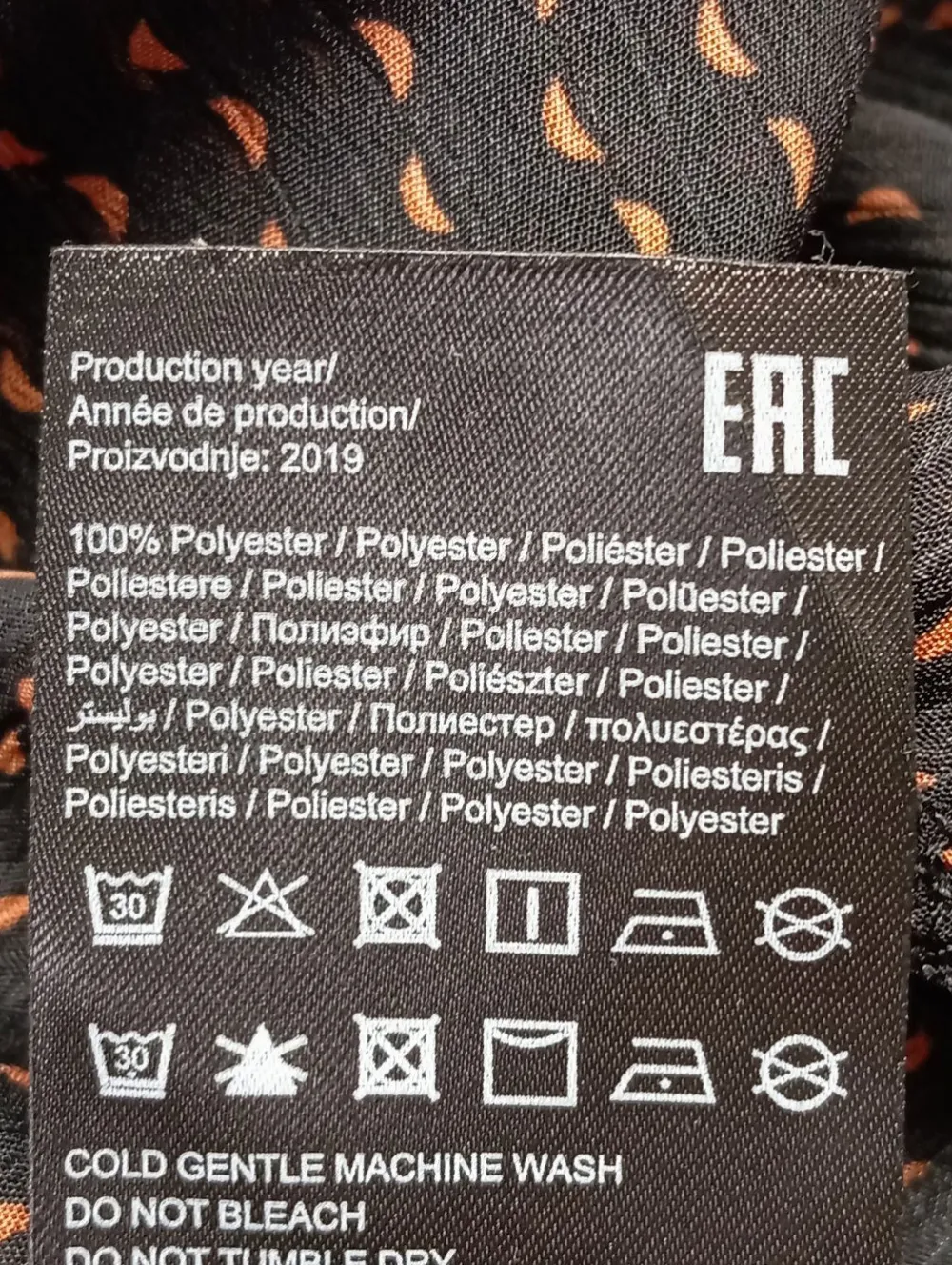 Blusen>Studio Langarm-Bluse Größe 38 hellorangeschwarz