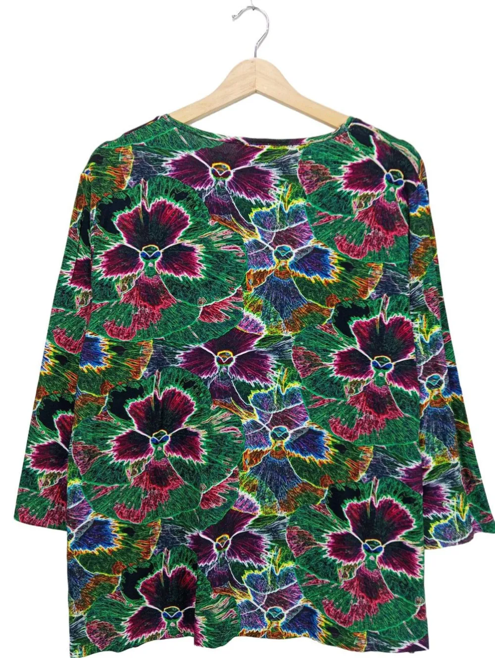 Blusen>San Setto Langarm-Bluse Größe 48 grünlila