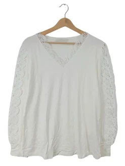 Blusen>Pfeffinger Langarm-Bluse Größe 42 weiß