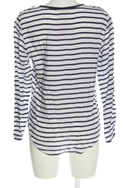 Blusen>Zara Basic Langarm-Bluse Größe 36 weißblau