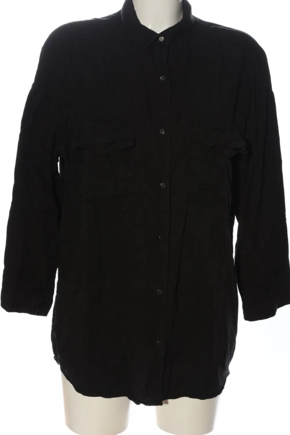 Hemden>Bershka Langarmhemd Größe 38 schwarz