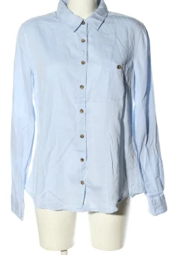 Hemden>H&M L.O.G.G. Langarmhemd Größe 44 blau