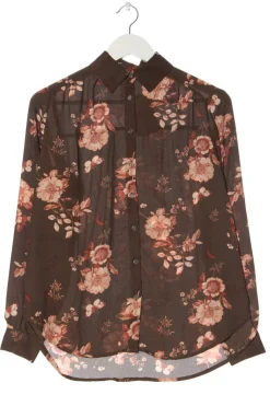 Hemden>Terranova Langarmhemd Größe 34 braunpink