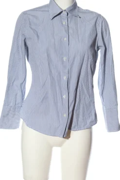 Hemden>milano donna Langarmhemd Größe 38 blauweiß
