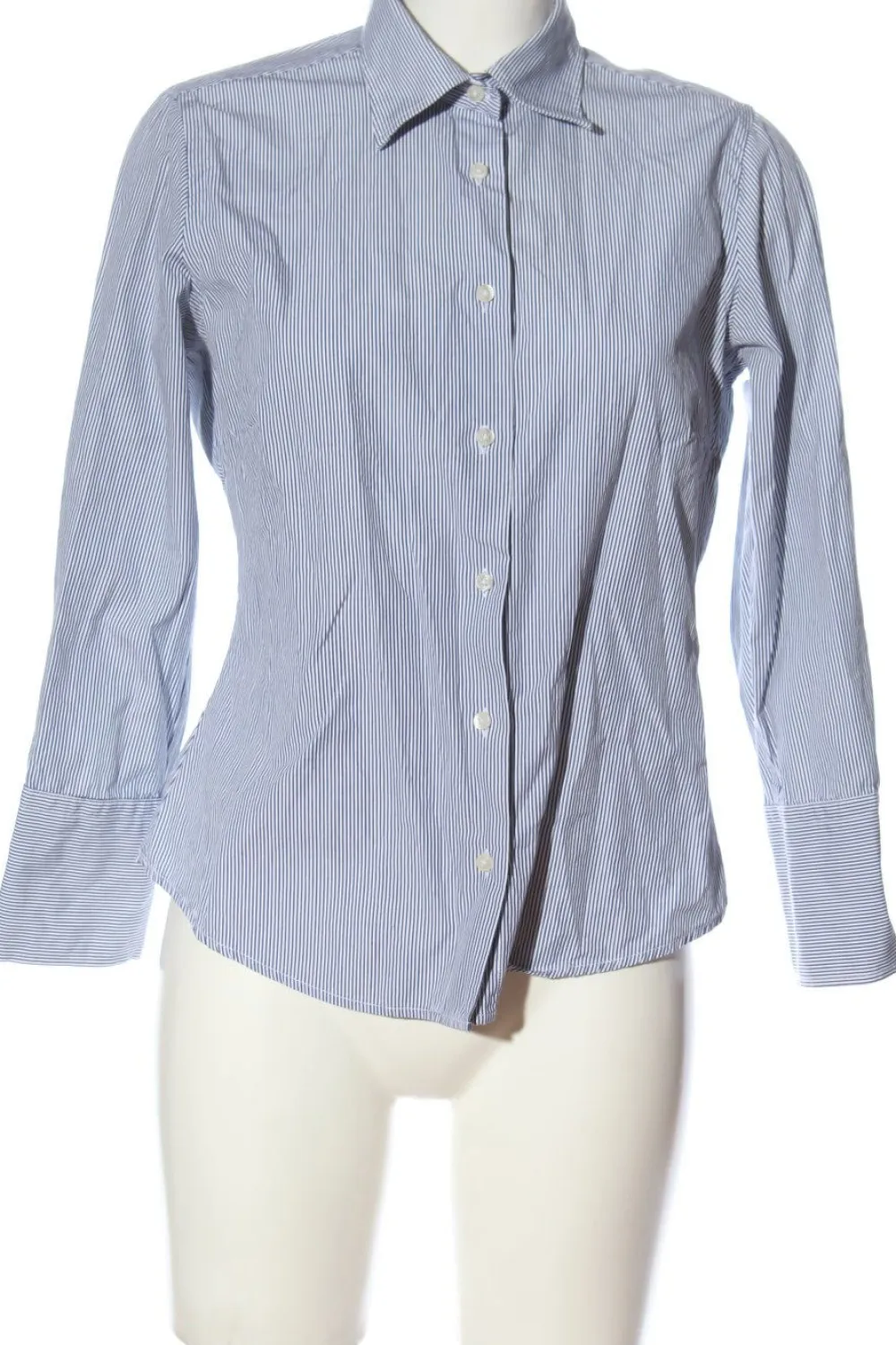 Hemden>milano donna Langarmhemd Größe 38 blauweiß