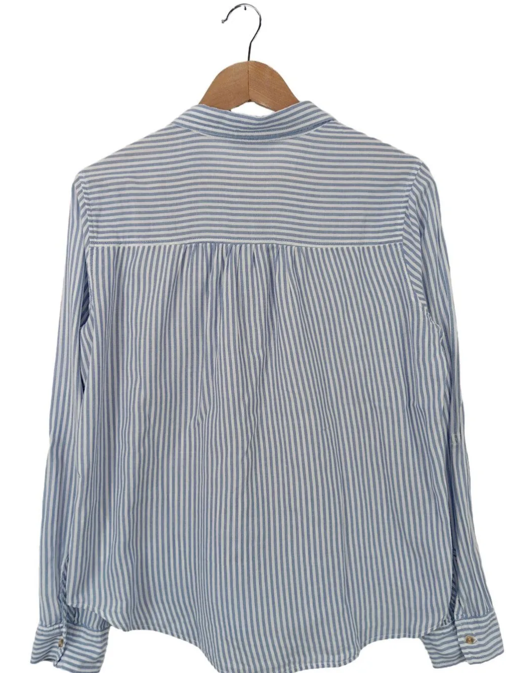 Hemden>Holister Langarmhemd Größe 38 blauweiß